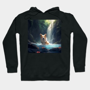 Waterfall Corgi Hoodie